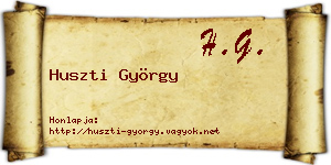 Huszti György névjegykártya