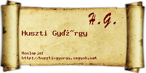 Huszti György névjegykártya