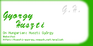gyorgy huszti business card